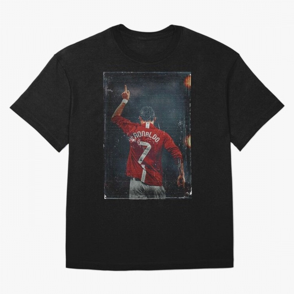 Cristiano Ronaldo Vintage Oversized T-Shirt Bring Trophy Dreams to FIFA World Cup 2026 Group Stage Spirit, Centered on Brazil, Portugal and Argentina, Haaland, Vintage Soccer Flavor, Modern Football Stars, National Flags and Final Night Emotion;