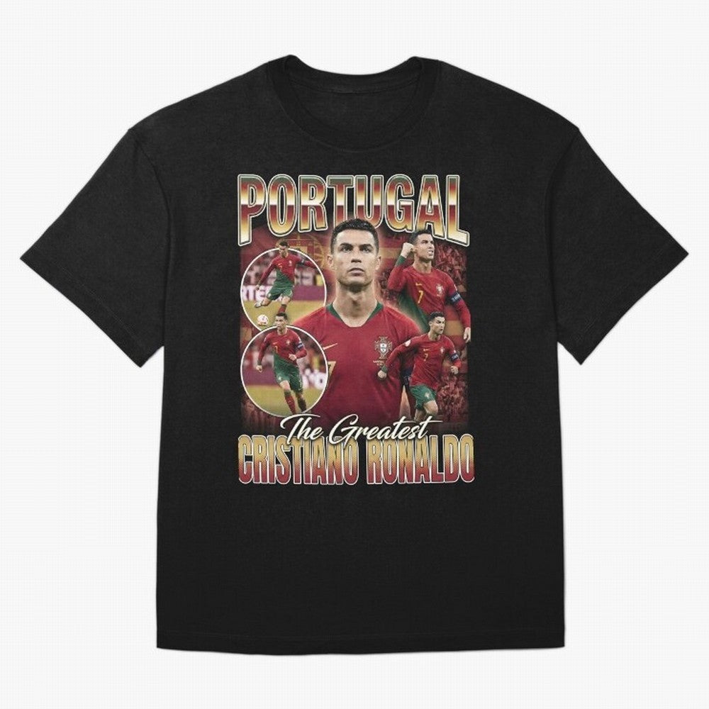 Cristiano Ronaldo Portugal Vintage Oversized T-Shirt Show Passion for the Stars of FIFA World Cup 2026 USA Canada Mexico Filled with Mbappe and Neymar, England Energy, Classic Soccer Heritage, Championship Pressure, Fan Loyalty and International