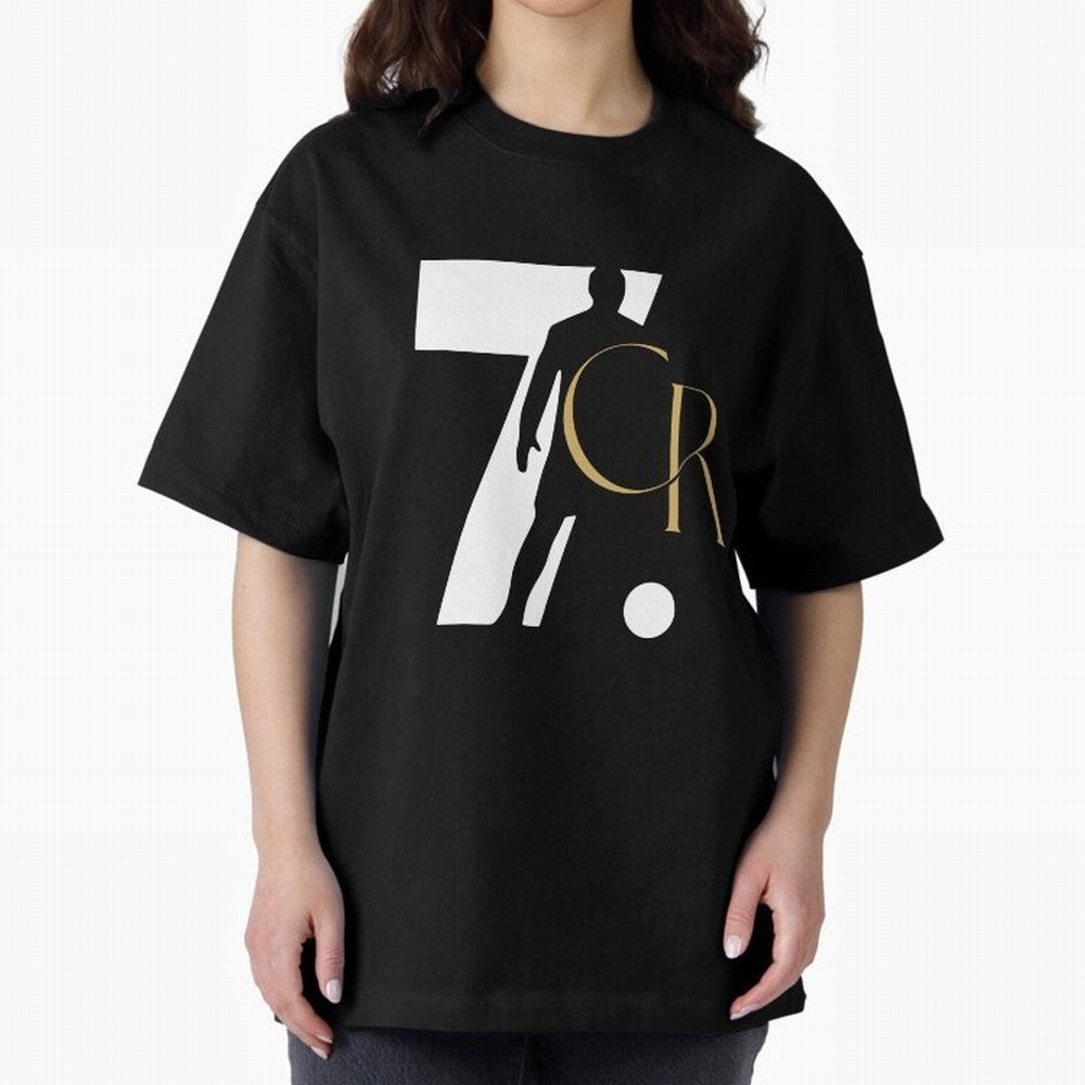 Cristiano Ronaldo Oversized T-Shirt Cheer for FIFA World Cup 2026 Group Stage Celebrating Cristiano Ronaldo, Haaland and CR7, Argentina Energy, Match Day Excitement, Supporter Culture, Golden Goals and Global Football Passion; Great for Watch