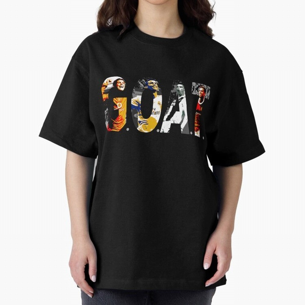 Cristiano Ronaldo, Greatest Football Player of All Time Oversized T-Shirt Follow the Final Road of Global Football Passion for FIFA World Cup 2026, Capturing Cristiano Ronaldo, Haaland and CR7, Brazil, Match Day Excitement, Supporter Culture,