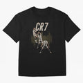 Illustration Ronaldo Design Oversized T-Shirt Celebrate National Team Dreams in FIFA World Cup 2026 for Fans of Haaland and Mbappe and Portugal, Bringing Football Festival Excitement, Trophy Ambitions, Country Rivalries and Star Player Buzz;