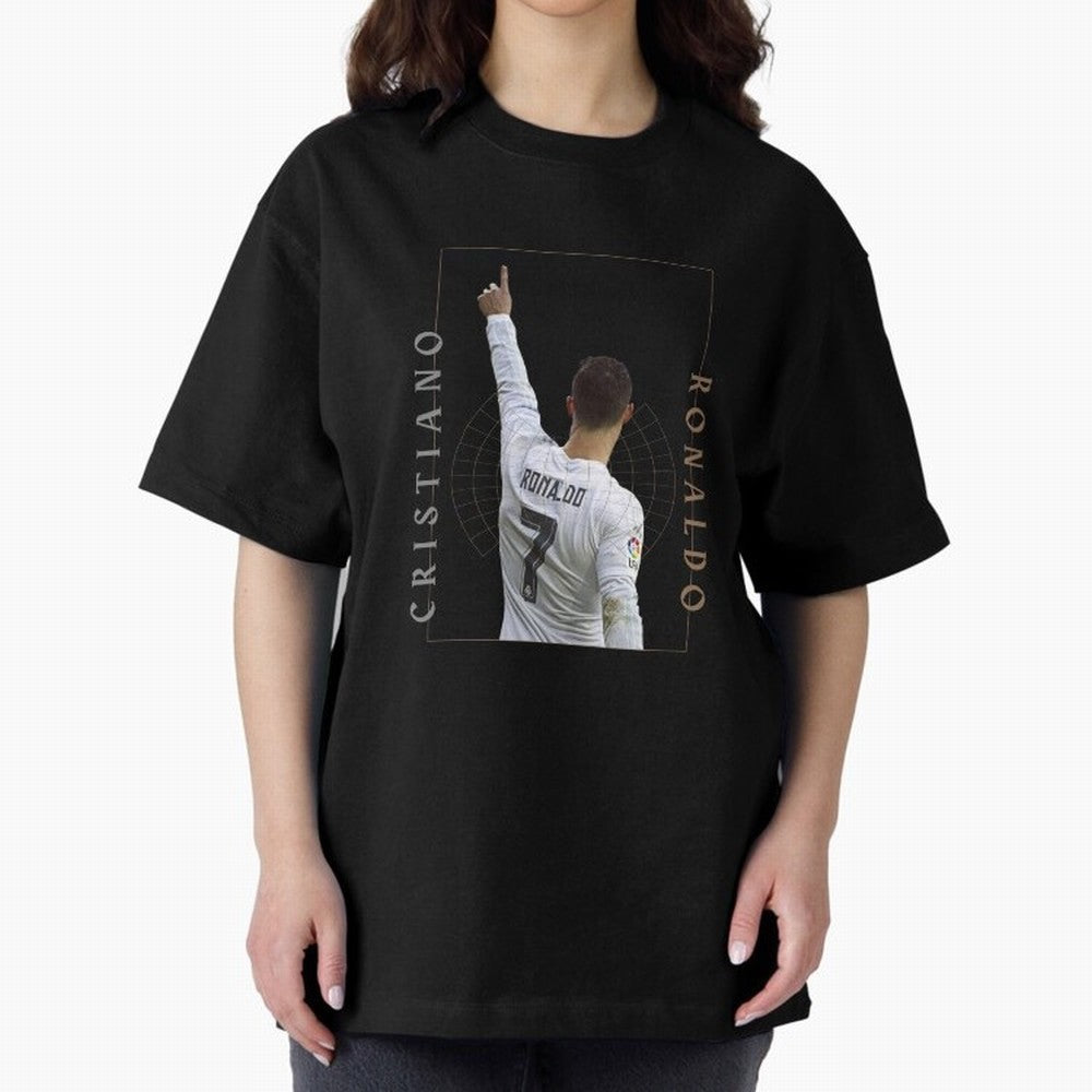 Cristiano Ronaldo CR7 Best Seller Oversized T-Shirt Follow the Final Road of FIFA World Cup 2026 for Fans of Cristiano Ronaldo, Haaland and CR7 and France, Bringing Match Day Excitement, Supporter Culture, Golden Goals and Global Football Passion;