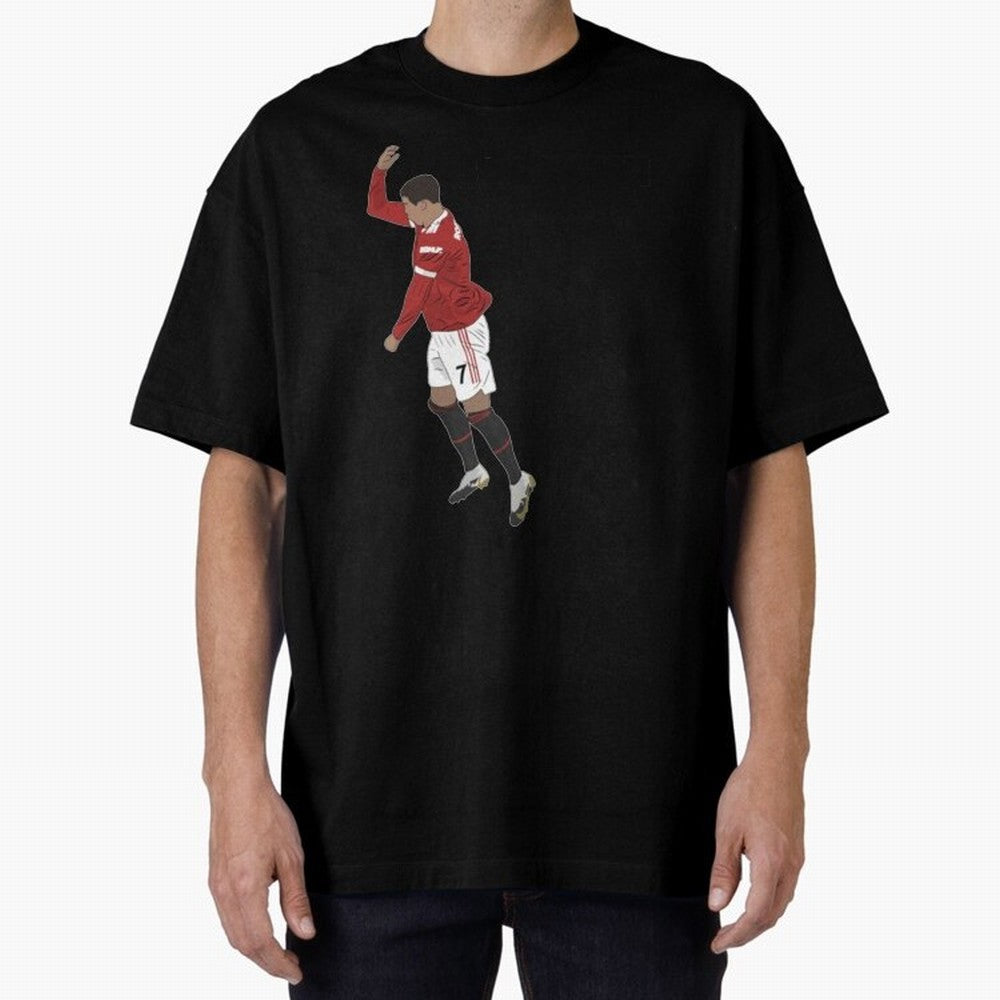 cristiano ronaldo siuuu Oversized T-Shirt Support Global Football Passion for FIFA World Cup 2026 Group Stage, Highlighting Messi, Neymar and Mbappe, Argentina, Match Day Excitement, Supporter Culture, Golden Goals and Global Football Passion; Made