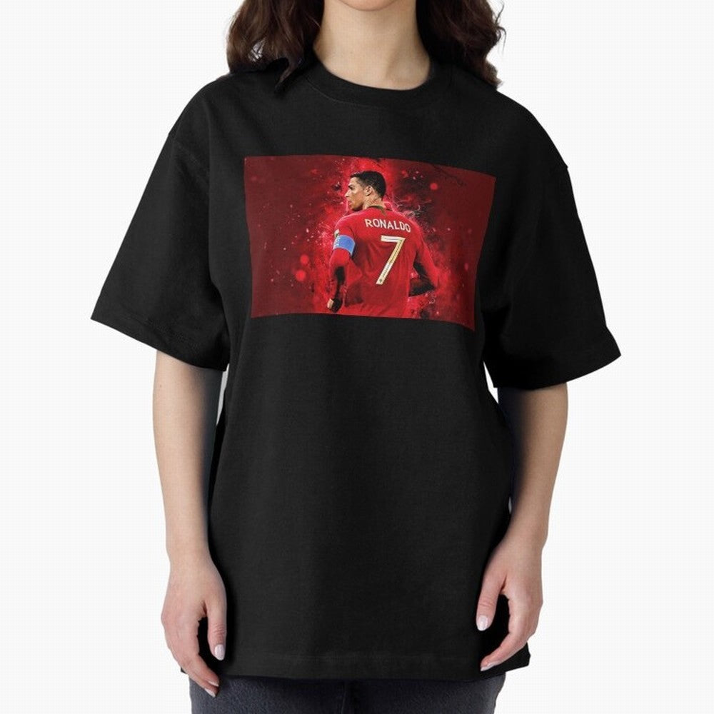 Cristiano Ronaldo Oversized T-Shirt Bring International Match Energy to FIFA World Cup 2026 for Fans of Messi and Germany, Bringing Global Supporter Spirit, Legendary Goals, National Colors and Tournament Celebration; Created for Match Day Parties,