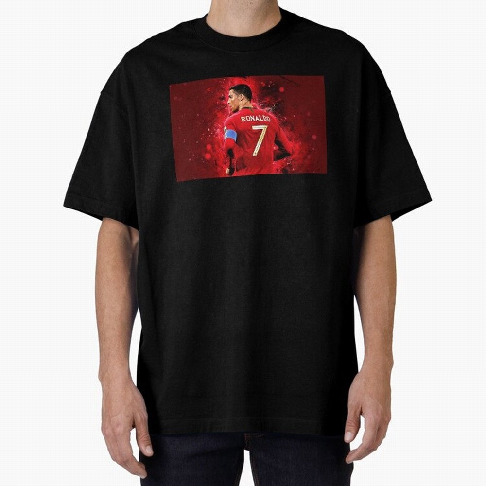 Cristiano Ronaldo Oversized T-Shirt Bring International Match Energy to FIFA World Cup 2026 for Fans of Messi and Germany, Bringing Global Supporter Spirit, Legendary Goals, National Colors and Tournament Celebration; Created for Match Day Parties,
