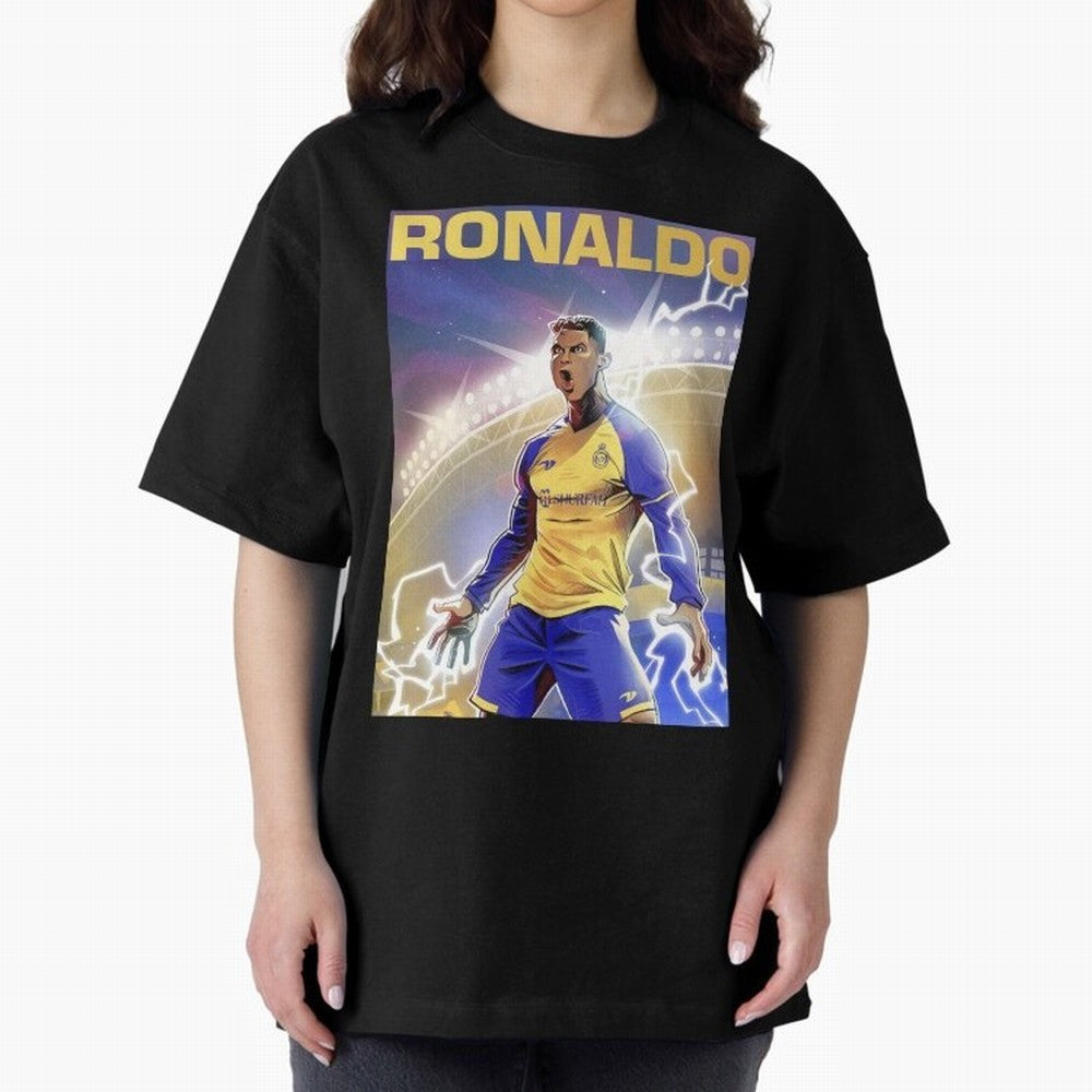 Ronaldo Al-Nassr Football Club - Oversized T-Shirt Make Game Day About FIFA World Cup 2026 USA Canada Mexico for Fans of CR7 and Messi and Argentina, France and Brazil, Bringing Stadium Memories, Football Loyalty, International Chants and