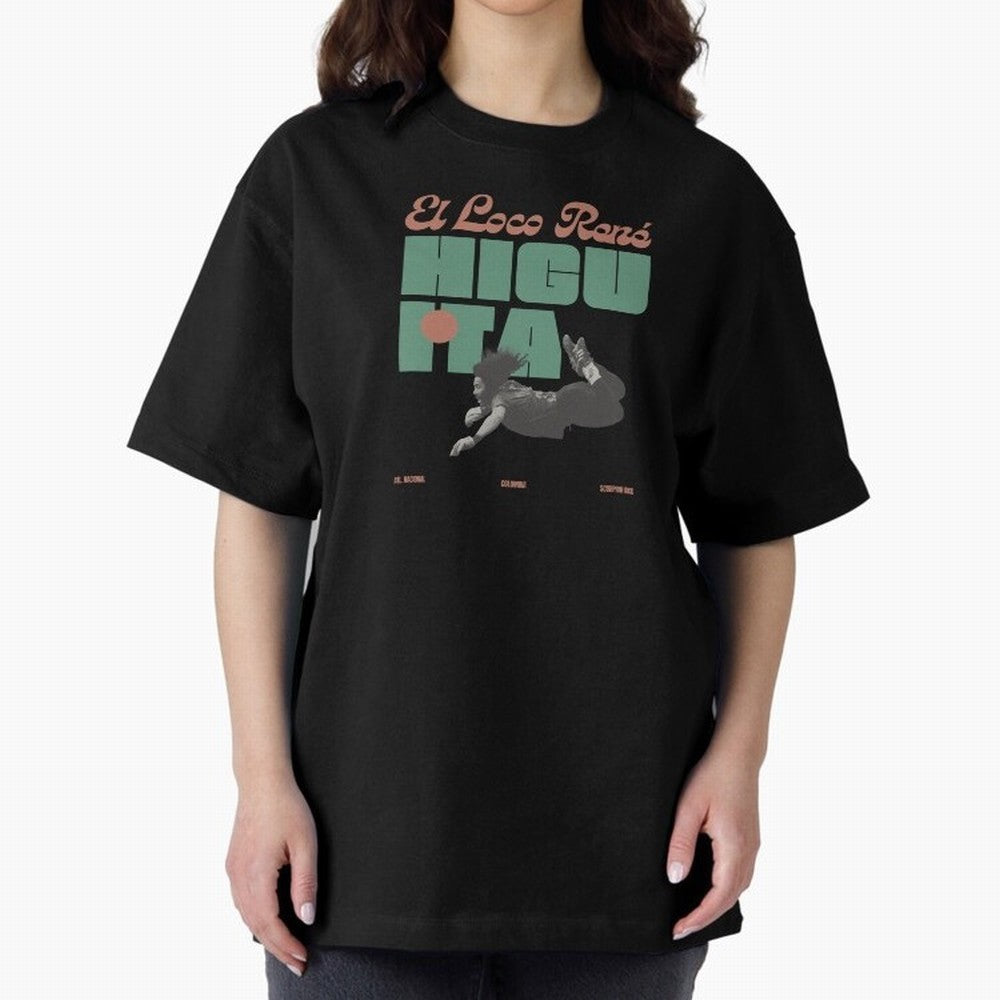 Rene Higuita Minimalist Oversized T-Shirt Show Your Love for FIFA World Cup 2026 Group Stage Spirit, Filled with France, Mbappe and Neymar, Retro Football Energy, Iconic Rivalries, Trophy Chase Drama and Stadium Atmosphere; Made for Collectors Who