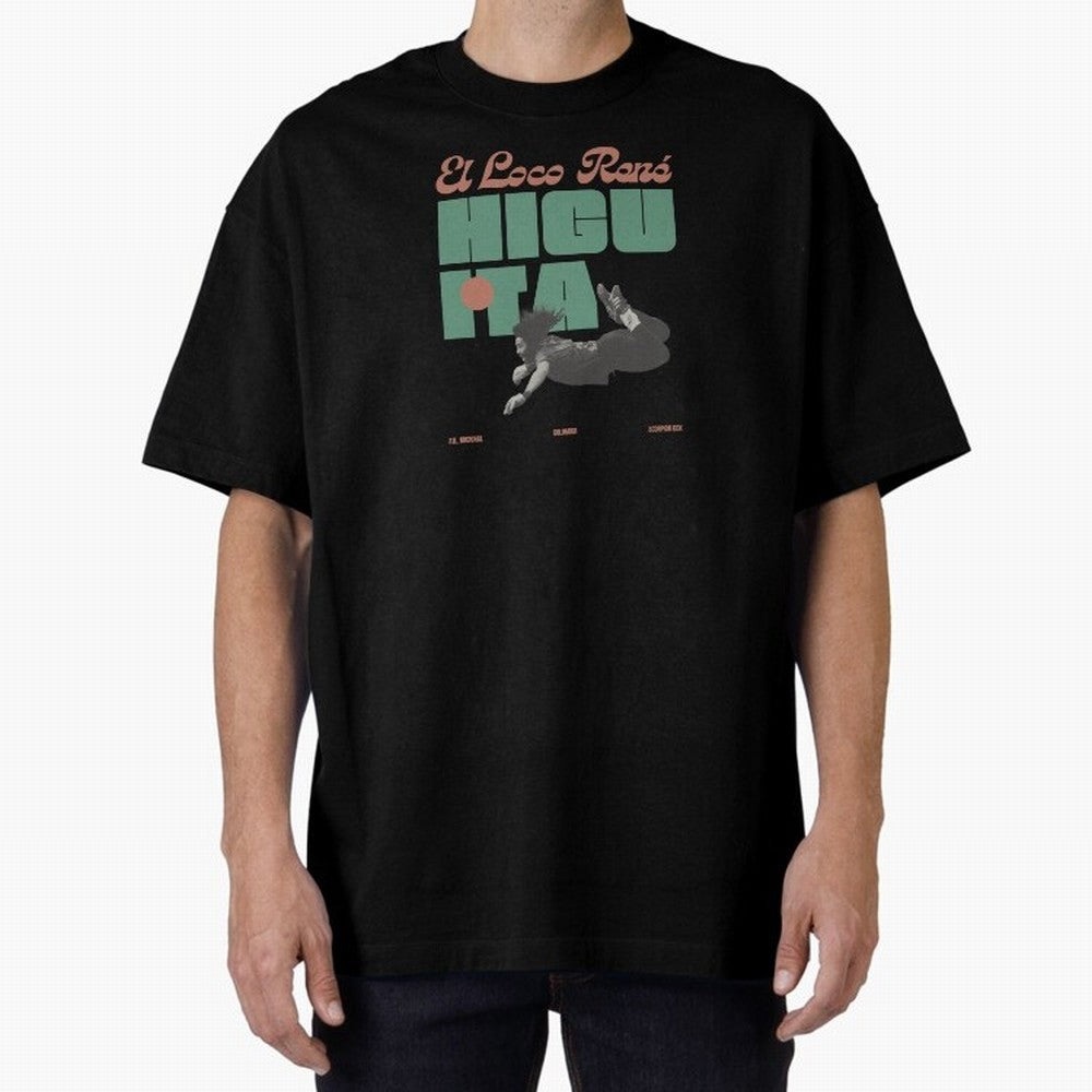 Rene Higuita Minimalist Oversized T-Shirt Show Your Love for FIFA World Cup 2026 Group Stage Spirit, Filled with France, Mbappe and Neymar, Retro Football Energy, Iconic Rivalries, Trophy Chase Drama and Stadium Atmosphere; Made for Collectors Who