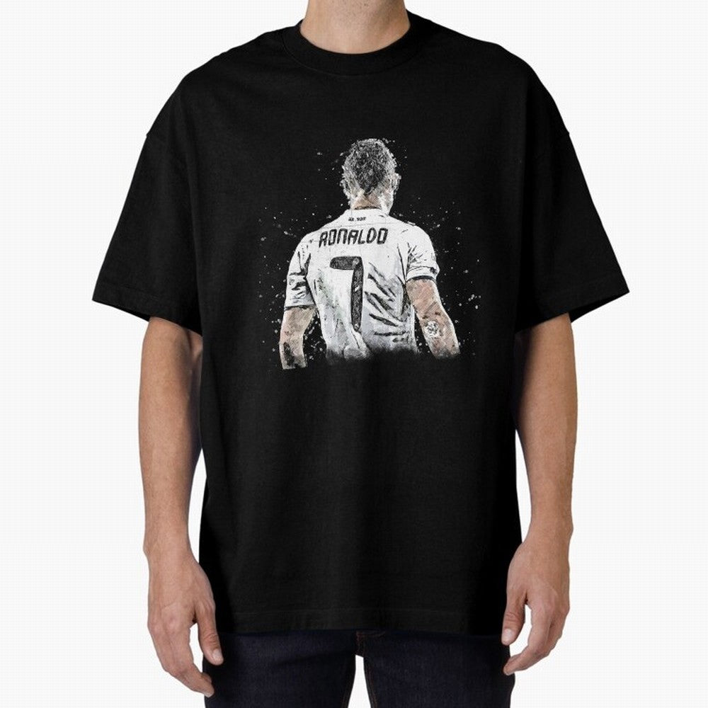 Cristiano ronaldo back Oversized T-Shirt Represent the Passion of Global Football Passion for FIFA World Cup 2026 Group Stage, Driven by Neymar, Haaland and Cristiano Ronaldo, France and Portugal, Fan Favorite Moments, National Team Passion, Big