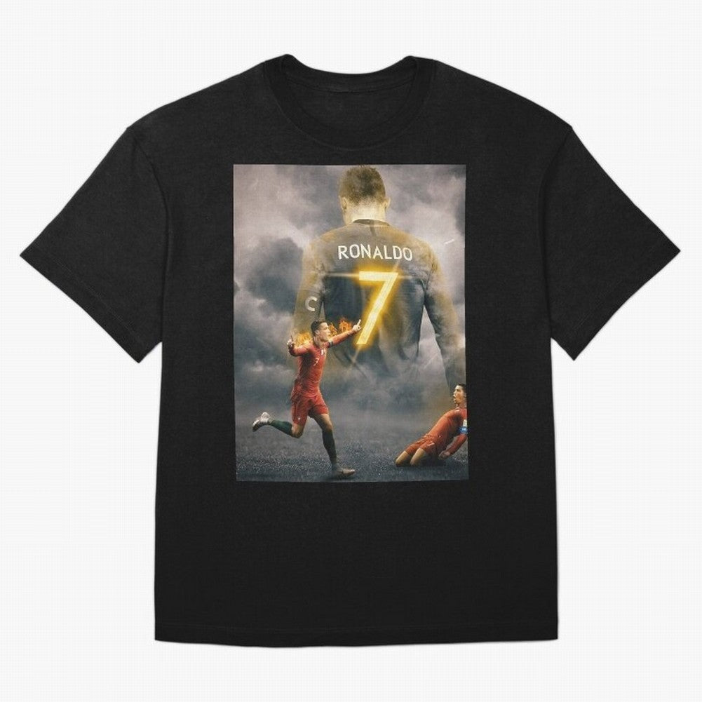 Aesthetic ronaldo poster Oversized T-Shirt Make Memories around FIFA World Cup 2026 USA Canada Mexico Spirit, Celebrating England, Messi, Neymar and Mbappe, Football Passion, Legendary Performances, Festival Vibes and Supporter Community; Ideal for
