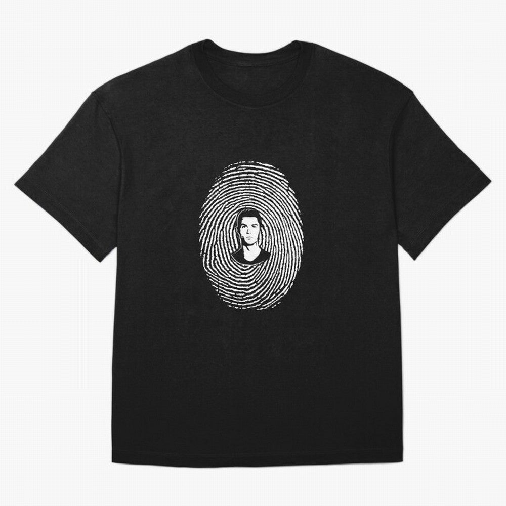 Cristiano Ronaldo fingerprint Oversized T-Shirt Bring Stadium Energy to FIFA World Cup 2026 for Fans of Messi, CR7 and Mbappe and England, France and Netherlands, Bringing Goal Celebration Energy, Supporter Heritage, Football Icons and Worldwide