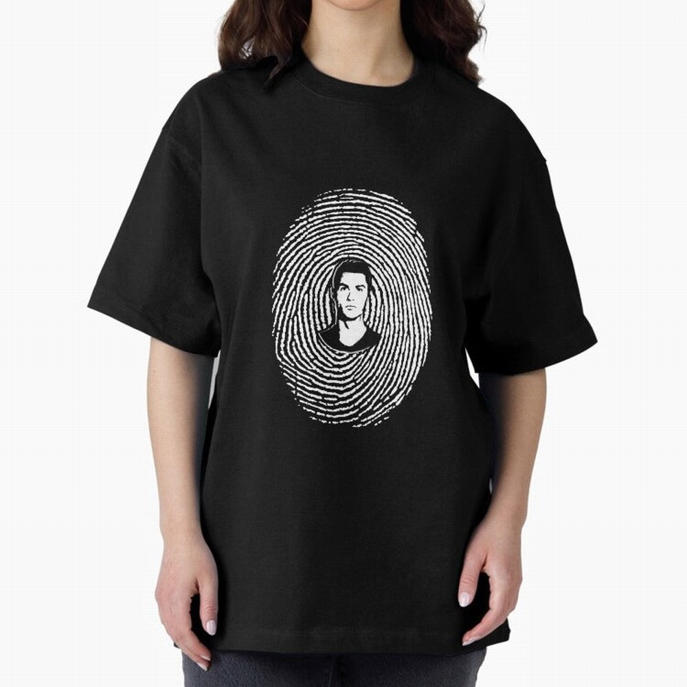 Cristiano Ronaldo fingerprint Oversized T-Shirt Bring Stadium Energy to FIFA World Cup 2026 for Fans of Messi, CR7 and Mbappe and England, France and Netherlands, Bringing Goal Celebration Energy, Supporter Heritage, Football Icons and Worldwide