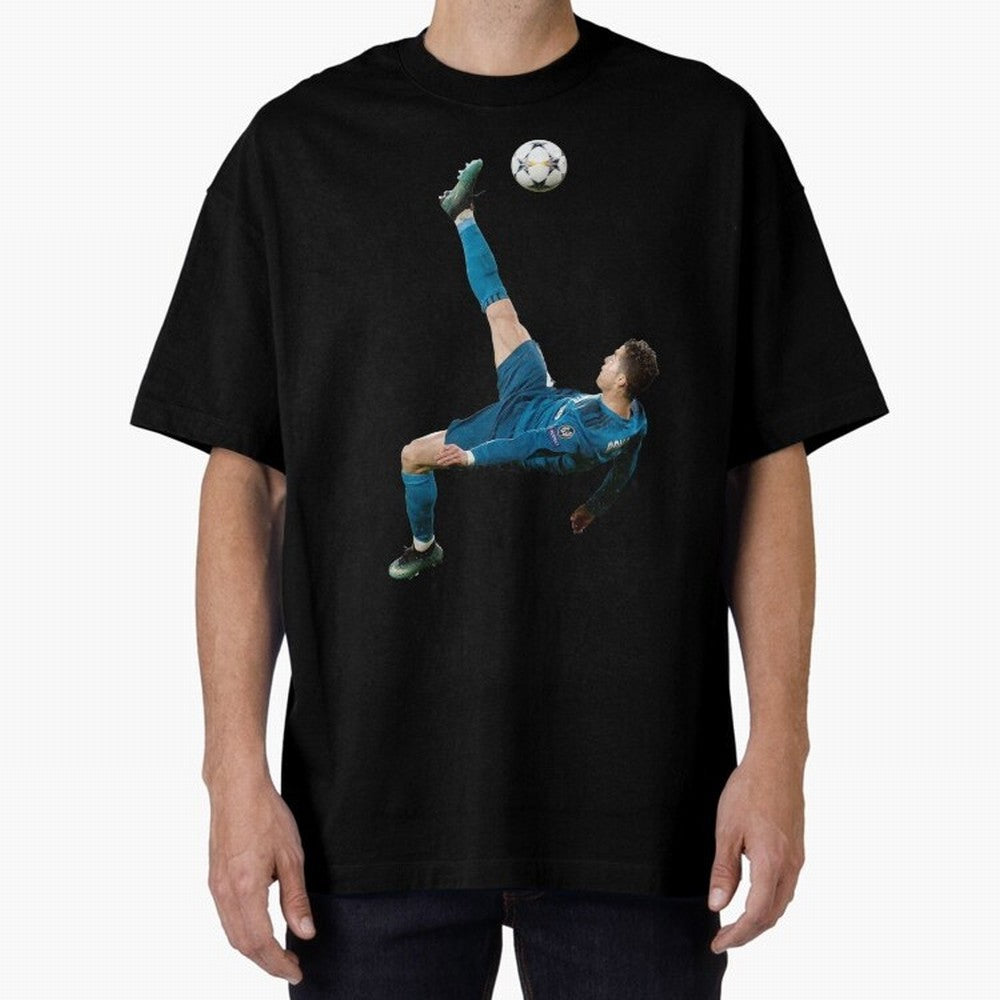 CRISTIANO RONALDO BICYCLE KICK Classic Oversized T-Shirt Support the Legends of FIFA World Cup 2026 Group Stage Capturing Messi, CR7 and Mbappe, Argentina Energy, Champion Mindset, Group Stage Buzz, Knockout Tension and Passionate Fan Culture; Made