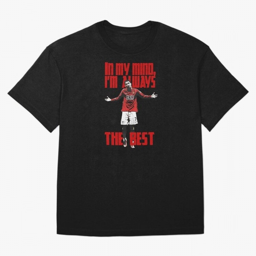 Cristiano Ronaldo Vintage - In My Mind I'm Always THE BEST Oversized T-Shirt Relive FIFA World Cup 2026 USA Canada Mexico Featuring Mbappe, France and Portugal Energy, Football Festival Excitement, Trophy Ambitions, Country Rivalries and Star