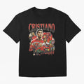 Retro Cristiano Ronaldo Oversized T-Shirt Cheer for FIFA World Cup 2026 USA Canada Mexico Inspired by Messi, CR7 and Mbappe, Brazil, Portugal and Argentina Energy, Football Passion, Legendary Performances, Festival Vibes and Supporter Community;