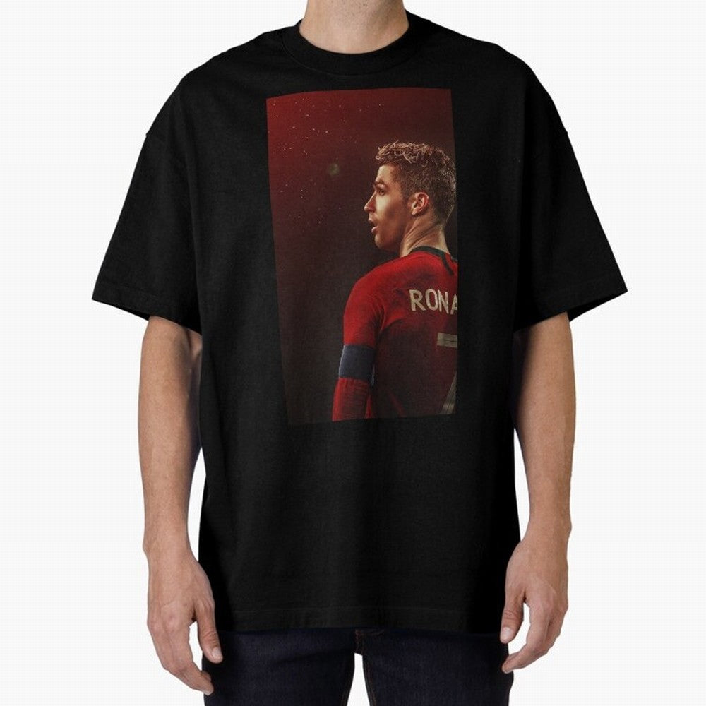 Art Ronaldo Wallpaper Oversized T-Shirt Bring Match Day Fire to the FIFA World Cup 2026 USA Canada Mexico Journey through Cristiano Ronaldo Highlights, Germany Pride, Classic Soccer Heritage, Championship Pressure, Fan Loyalty and International