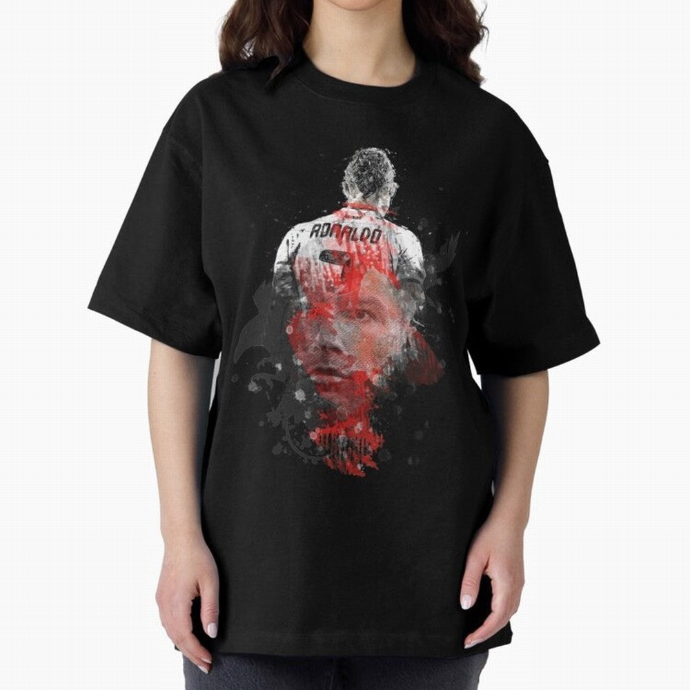 Cristiano Ronaldo Cristiano Ronaldo Oversized T-Shirt Relive FIFA World Cup 2026 Connected to Messi, CR7 and Mbappe, France and Portugal Energy, Champion Mindset, Group Stage Buzz, Knockout Tension and Passionate Fan Culture; Ideal for Football