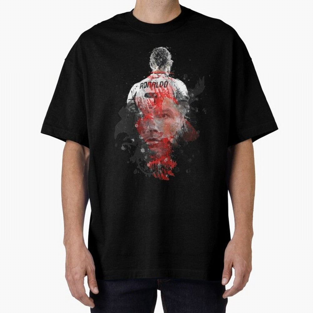 Cristiano Ronaldo Cristiano Ronaldo Oversized T-Shirt Relive FIFA World Cup 2026 Connected to Messi, CR7 and Mbappe, France and Portugal Energy, Champion Mindset, Group Stage Buzz, Knockout Tension and Passionate Fan Culture; Ideal for Football