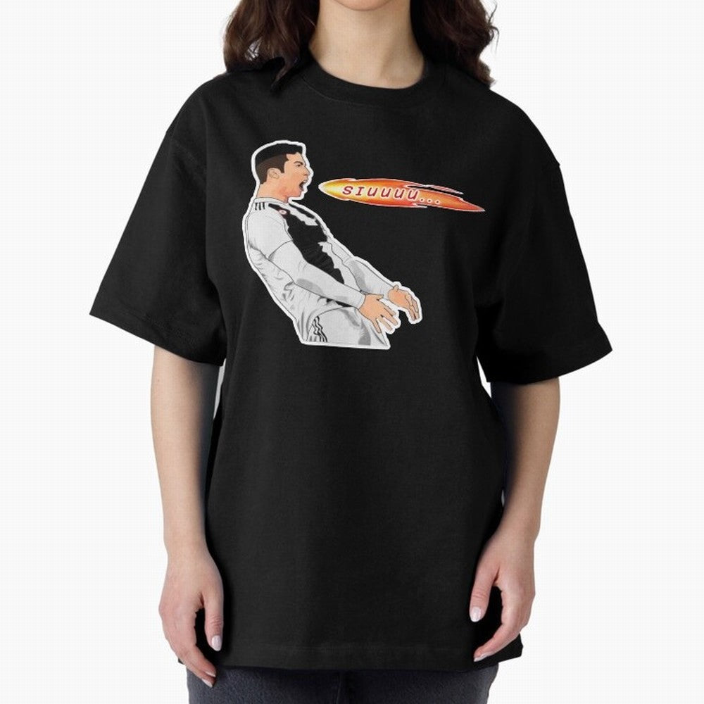Siuuu Cristiano ronaldo funny Oversized T-Shirt Show Fan Pride Across FIFA World Cup 2026 USA Canada Mexico Spirit, Driven by England, Messi, Supporter Pride, Iconic Celebrations, Legendary Names and Global Match Day Energy; Great for Watch