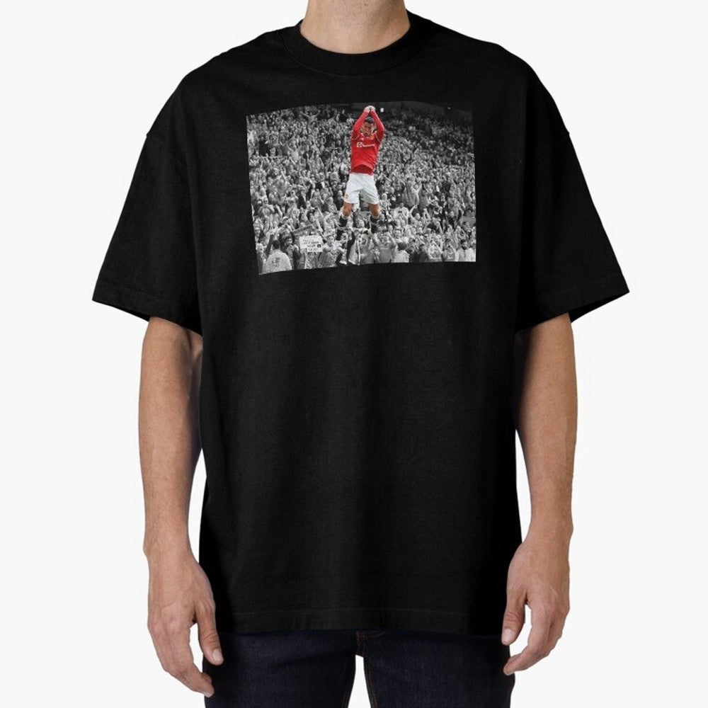 CR7 celebration Oversized T-Shirt Capture FIFA World Cup 2026 Group Stage Spirit, Driven by Brazil, Neymar, Tournament Hype, Historic Matchups, Family Viewing Parties and Global Sports Pride; Ideal for Passionate Fans Who Love Underdog Stories,