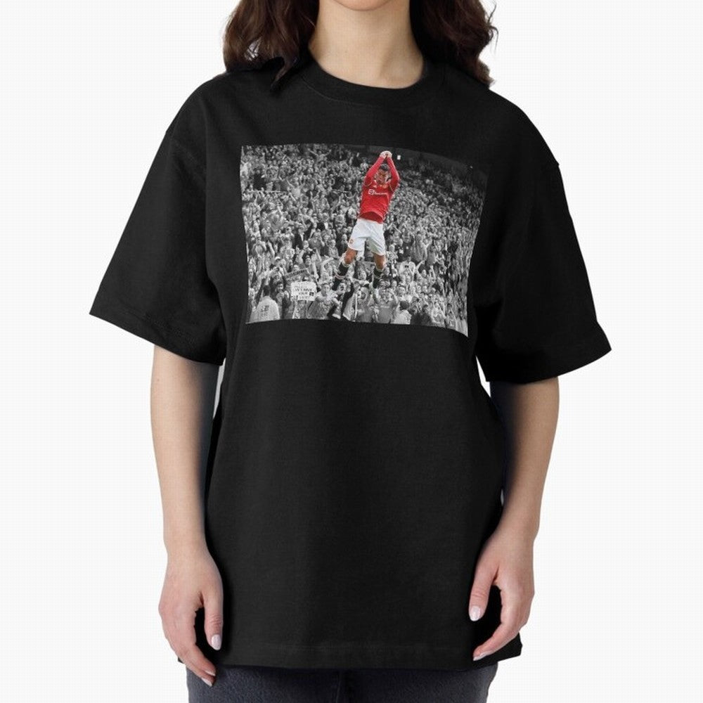 CR7 celebration Oversized T-Shirt Capture FIFA World Cup 2026 Group Stage Spirit, Driven by Brazil, Neymar, Tournament Hype, Historic Matchups, Family Viewing Parties and Global Sports Pride; Ideal for Passionate Fans Who Love Underdog Stories,