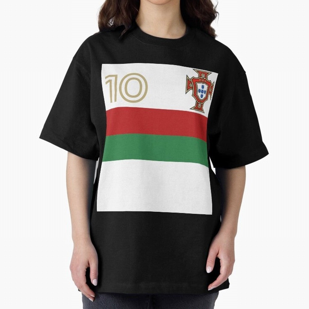Portugal | 2026 World Cup Fan Apparel Oversized T-Shirt Relive the Noise and Pride of Global Football Passion for FIFA World Cup 2026 USA Canada Mexico, Inspired by Haaland and Mbappe, Spain, Stadium Chants, National Pride, Trophy Dreams and