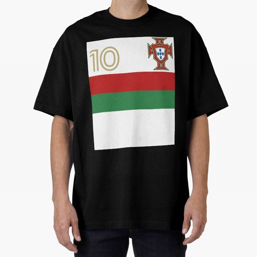 Portugal | 2026 World Cup Fan Apparel Oversized T-Shirt Relive the Noise and Pride of Global Football Passion for FIFA World Cup 2026 USA Canada Mexico, Inspired by Haaland and Mbappe, Spain, Stadium Chants, National Pride, Trophy Dreams and