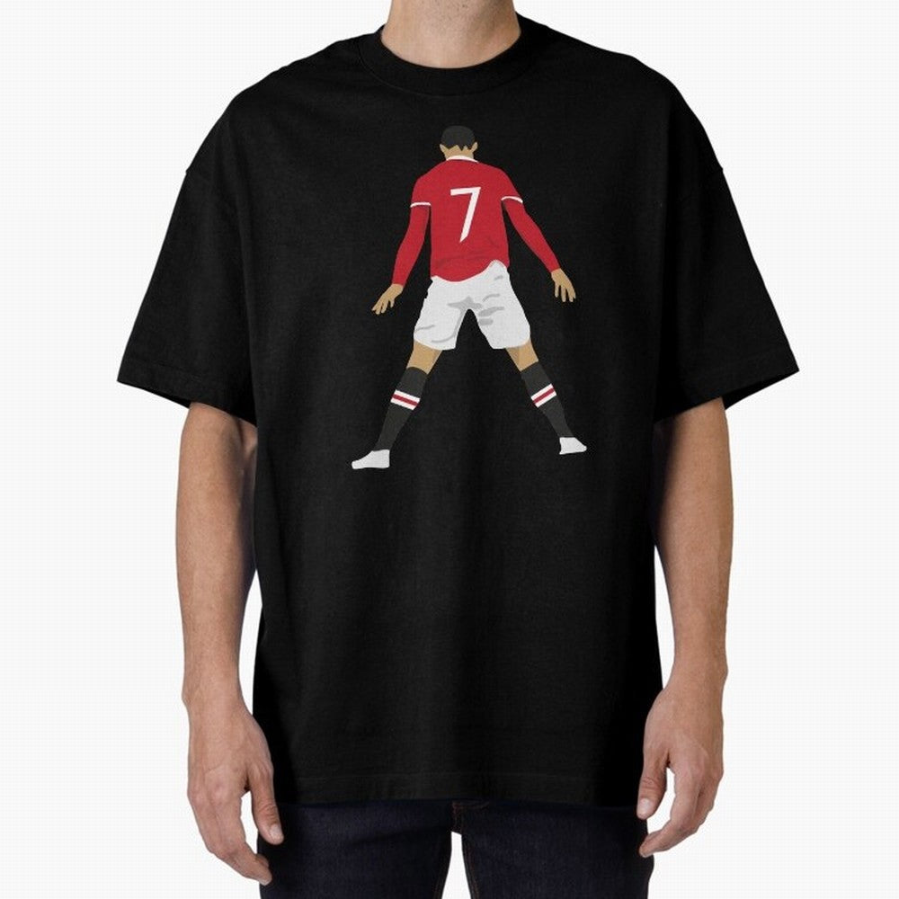 CR7 Man U | SIIIIIUUUUUUU (Celebration) Oversized T-Shirt Honor FIFA World Cup 2026 Group Stage for Fans of CR7 and Spain and Netherlands, Bringing Goal Celebration Energy, Supporter Heritage, Football Icons and Worldwide Tournament Joy; Made for