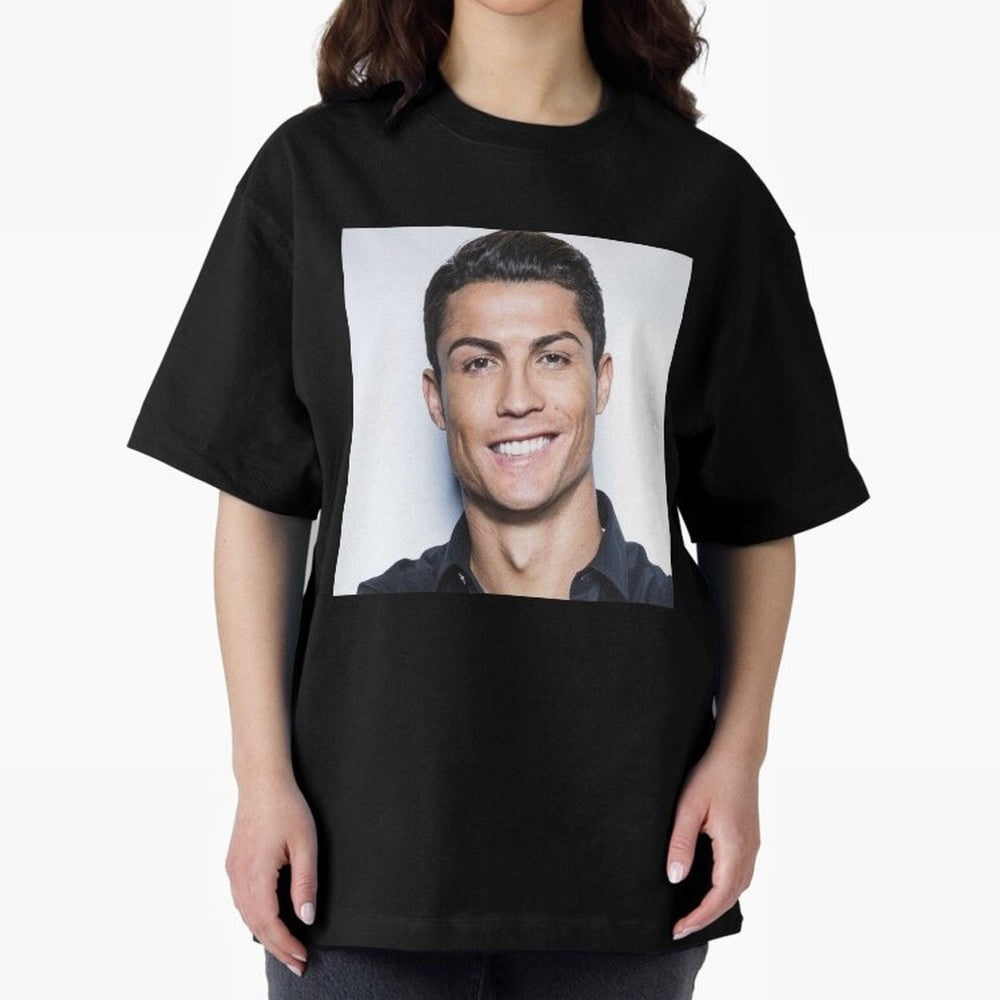 Cristiano Ronaldo Poster Oversized T-Shirt Back Your Heroes with Match Day Hype around FIFA World Cup 2026, Messi and Cristiano Ronaldo, England, France and Netherlands, Stadium Chants, National Pride, Trophy Dreams and Unforgettable Football