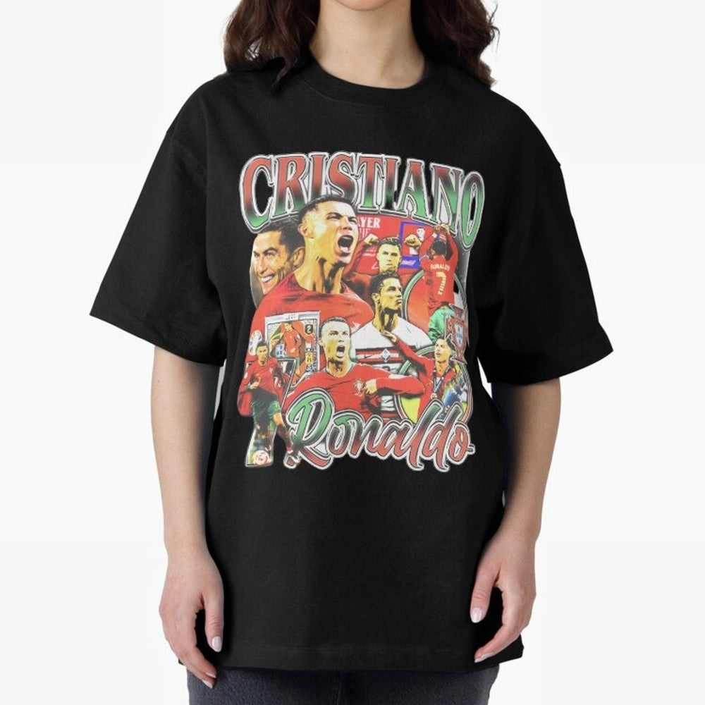 Cristiano Ronaldo Graphic Shirt Oversized T-Shirt Feel the Heartbeat of Match Day Hype around FIFA World Cup 2026, Haaland, Netherlands, Football History, Final Match Energy, Crowd Noise and Once in a Lifetime Moments; Created for Match Day