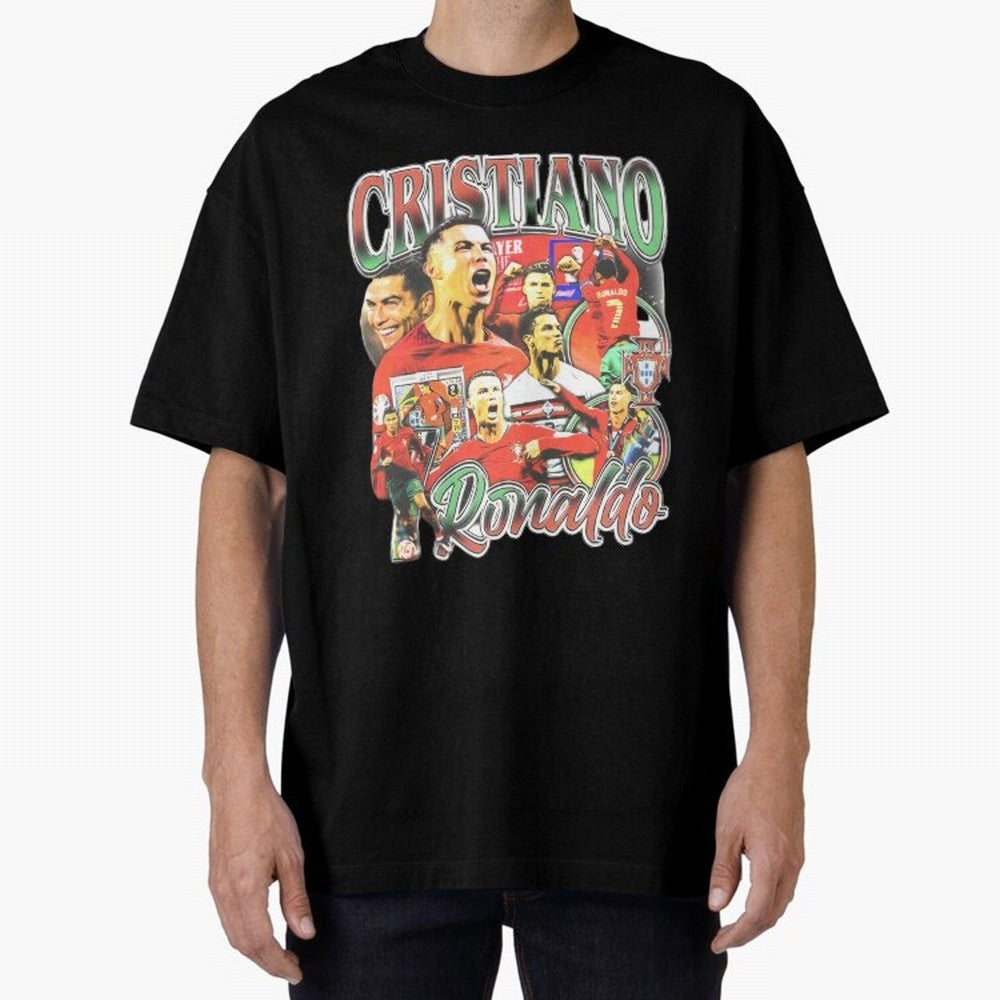 Cristiano Ronaldo Graphic Shirt Oversized T-Shirt Feel the Heartbeat of Match Day Hype around FIFA World Cup 2026, Haaland, Netherlands, Football History, Final Match Energy, Crowd Noise and Once in a Lifetime Moments; Created for Match Day