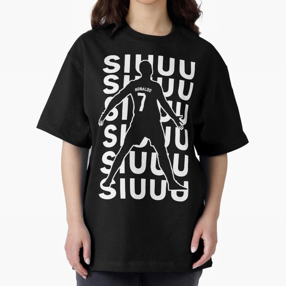siuuu ronaldo Cristiano CR7 memes MUFC Oversized T-Shirt Feel the Trophy Chase of Match Day Hype around FIFA World Cup 2026 Group Stage, Messi, Neymar and Mbappe, Spain, Championship Spirit, Famous Goals, Roaring Crowds and International Football