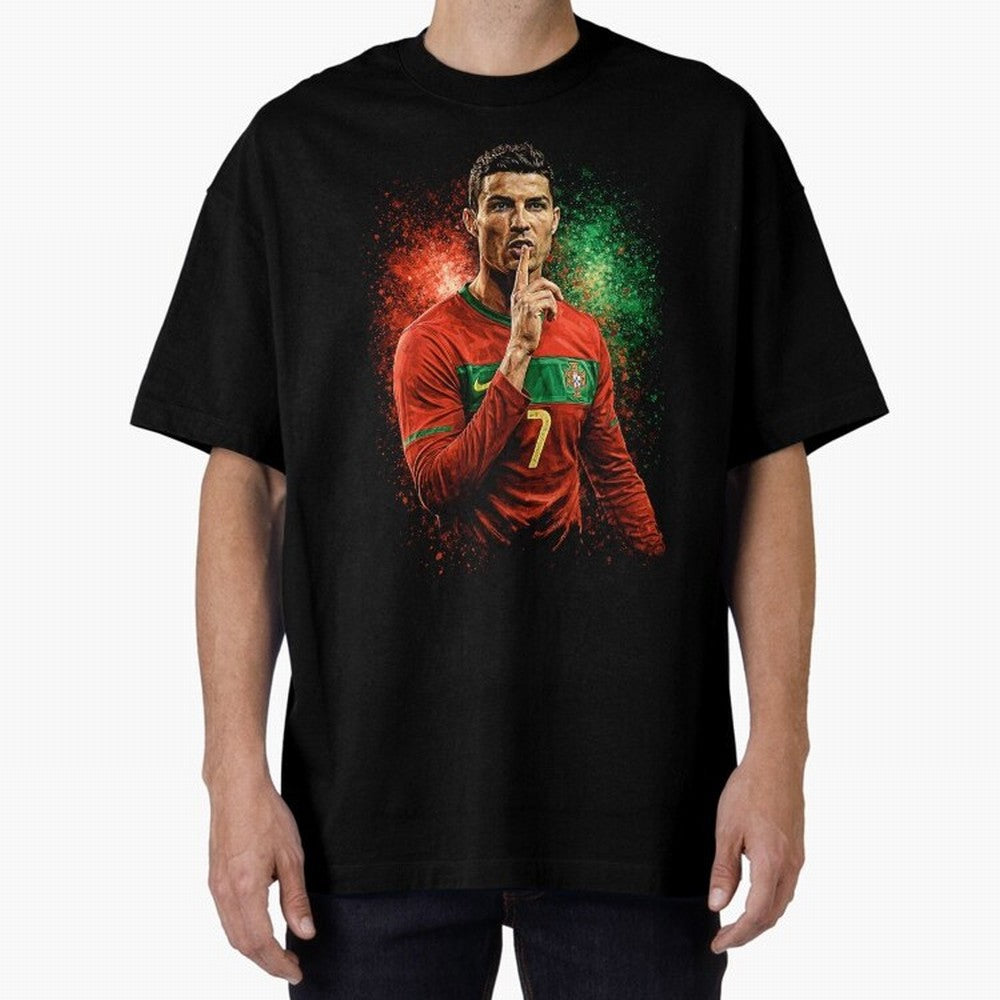 Cristiano Ronaldo Football Legend Oversized T-Shirt Fuel Your Fan Pride for the FIFA World Cup 2026 Journey through Messi and Cristiano Ronaldo Highlights, Argentina and Brazil Pride, Vintage Soccer Flavor, Modern Football Stars, National Flags and
