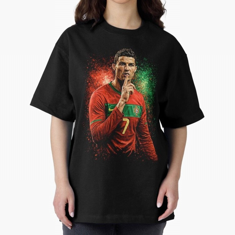 Cristiano Ronaldo Football Legend Oversized T-Shirt Fuel Your Fan Pride for the FIFA World Cup 2026 Journey through Messi and Cristiano Ronaldo Highlights, Argentina and Brazil Pride, Vintage Soccer Flavor, Modern Football Stars, National Flags and