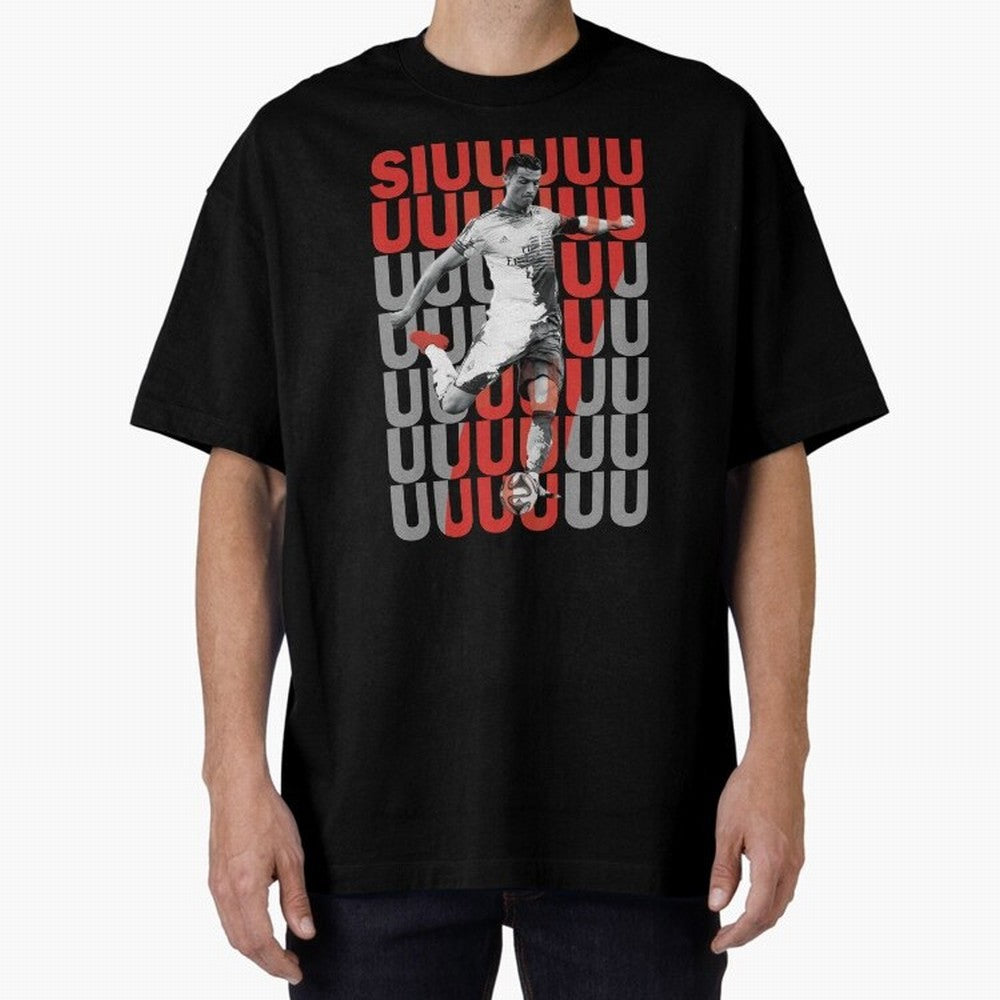 Siuuuuuu Cristiano Ronaldo Oversized T-Shirt Feel the Heartbeat of Global Football Passion for FIFA World Cup 2026 Group Stage, Made for CR7 and Messi, Netherlands, Championship Spirit, Famous Goals, Roaring Crowds and International Football Unity;