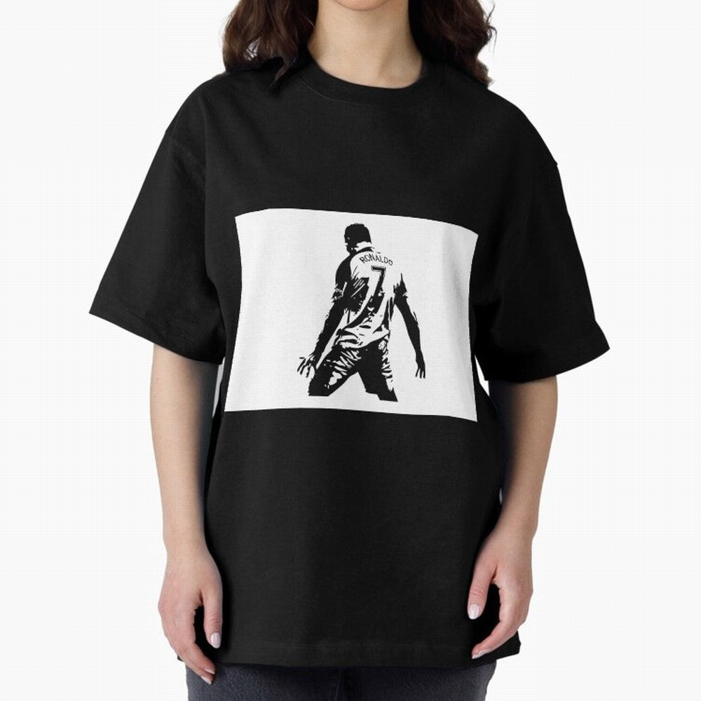Cristiano Ronaldo Oversized T-Shirt Represent Fans Who Live for Match Day Hype around FIFA World Cup 2026 Group Stage, Mbappe, Portugal, Football Passion, Legendary Performances, Festival Vibes and Supporter Community; Great for Watch Parties,