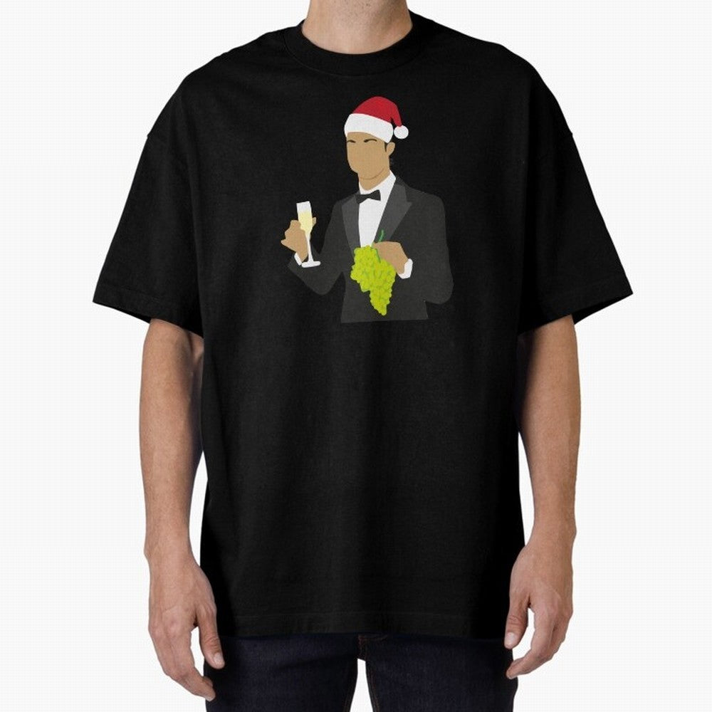 Cristiano Ronaldo enjoing Christmas Oversized T-Shirt Live the Energy of FIFA World Cup 2026 Spirit, Built around Argentina and Brazil, Messi, Vintage Soccer Flavor, Modern Football Stars, National Flags and Final Night Emotion; Ideal for Fans Who