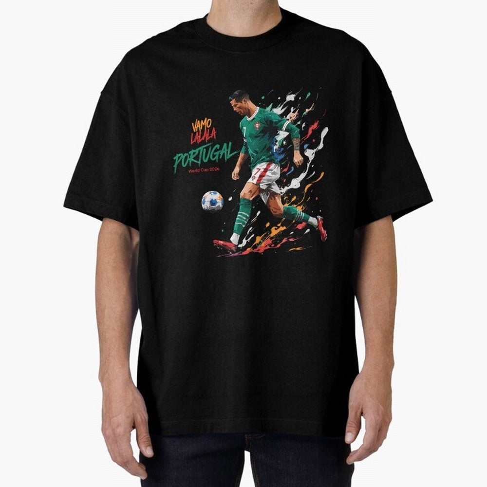 Portugal CR7 Fan World Cup 26 Oversized T-Shirt Cheer for the FIFA World Cup 2026 Journey through Messi, Neymar and Mbappe Highlights, Argentina and Brazil Pride, Football History, Final Match Energy, Crowd Noise and Once in a Lifetime Moments;