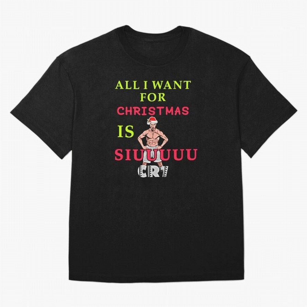 All i want for christmas is siuuu Oversized T-Shirt Celebrate the Road through FIFA World Cup 2026 USA Canada Mexico Made for Neymar, Argentina Energy, Goal Celebration Energy, Supporter Heritage, Football Icons and Worldwide Tournament Joy;