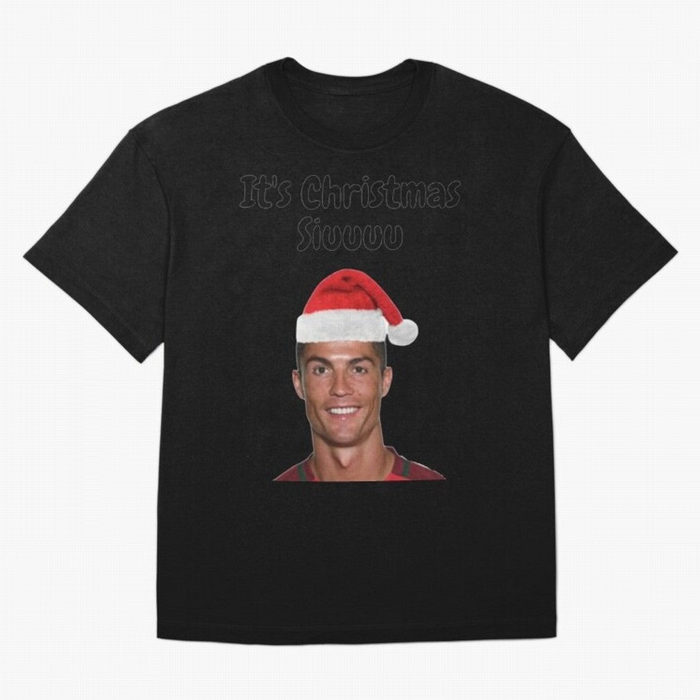 Cristiano Ronaldo Siuuu Funny Christmas Sweater Oversized T-Shirt Make Every Kick Count in the FIFA World Cup 2026 Group Stage Journey through Mbappe and Neymar Highlights, Portugal Pride, Football Festival Excitement, Trophy Ambitions, Country