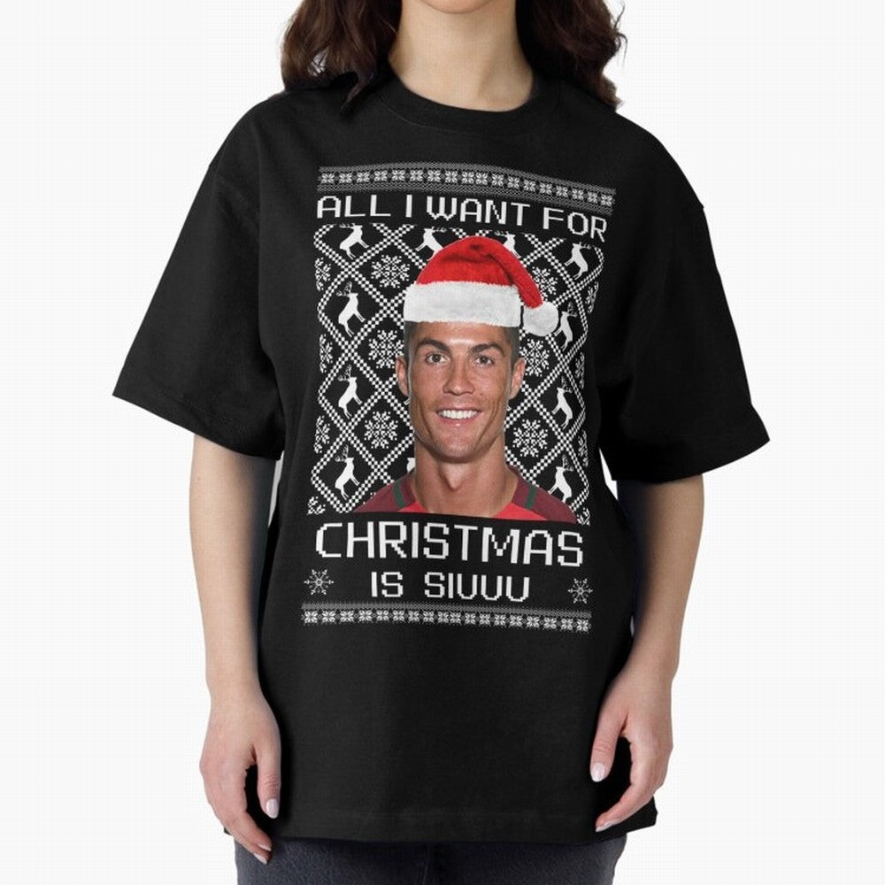 cristiano ronaldo siuuu christmas sweater Oversized T-Shirt Represent Fans Who Live for FIFA World Cup 2026 Group Stage Spirit, with Portugal, Spain and Germany, Neymar, Stadium Chants, National Pride, Trophy Dreams and Unforgettable Football