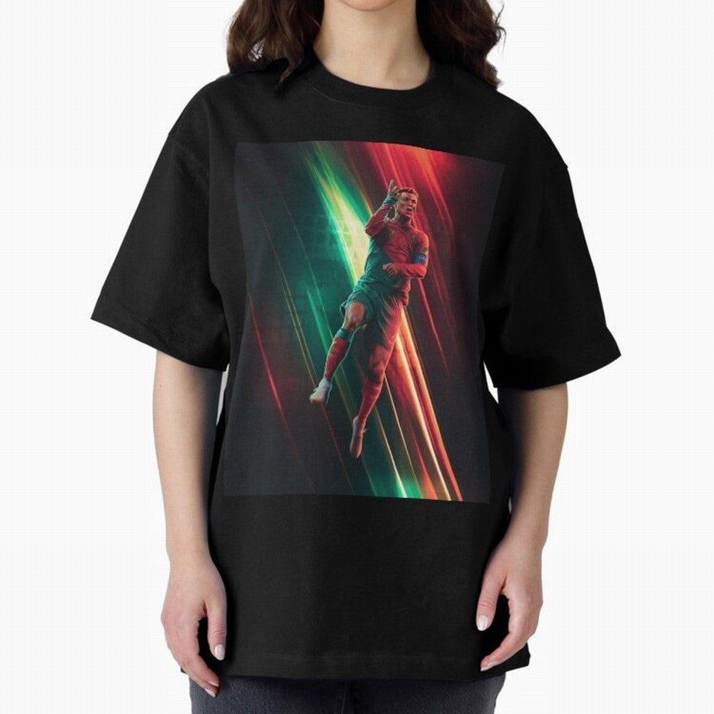 Cristiano Ronaldo Oversized T-Shirt Show Your Tournament Heart for FIFA World Cup 2026 USA Canada Mexico for Fans of Mbappe and Spain and Netherlands, Bringing Game Day Rituals, Football Legends, Country Pride and the Road to the Final; Made for