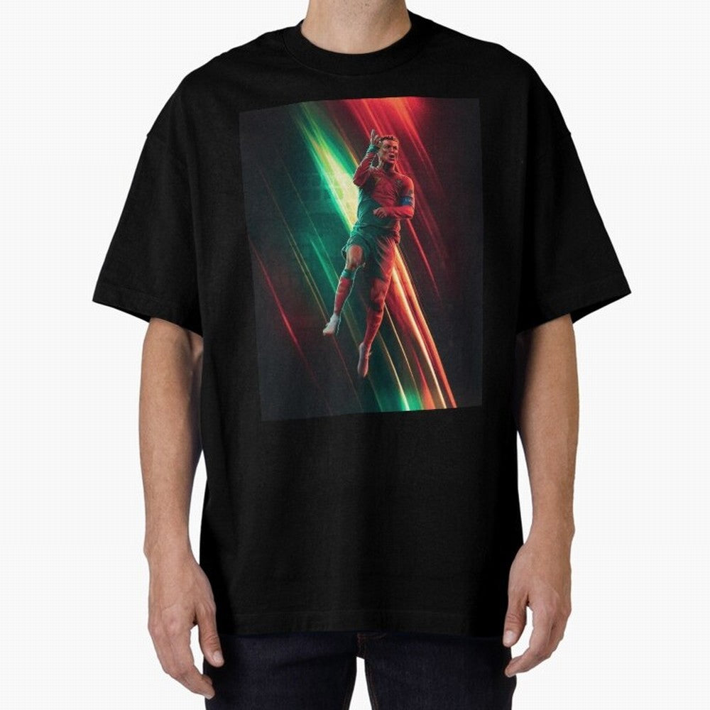 Cristiano Ronaldo Oversized T-Shirt Show Your Tournament Heart for FIFA World Cup 2026 USA Canada Mexico for Fans of Mbappe and Spain and Netherlands, Bringing Game Day Rituals, Football Legends, Country Pride and the Road to the Final; Made for