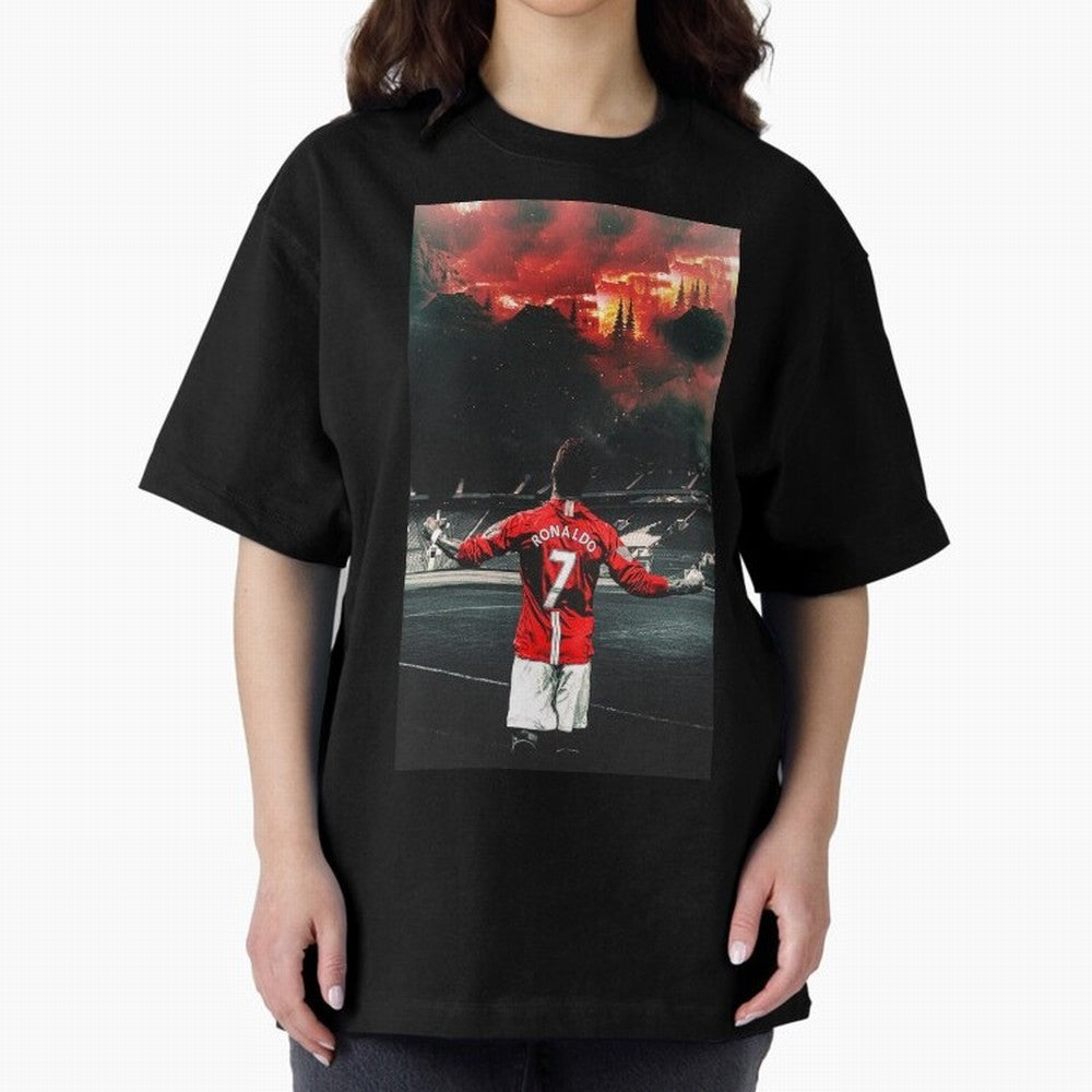 cristiano ronaldo manchester Oversized T-Shirt Stand Out with Spirit from Global Football Passion for FIFA World Cup 2026 USA Canada Mexico, Centered on Mbappe, Germany, Football History, Final Match Energy, Crowd Noise and Once in a Lifetime