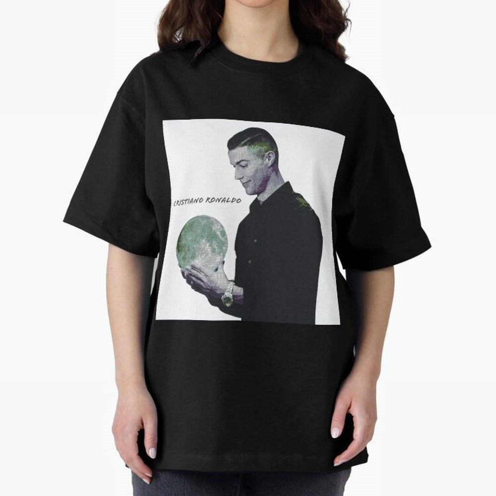 Cristiano Ronaldo art illustration. Cristiano Ronaldo sketch art Oversized T-Shirt Feel Global Football Passion for FIFA World Cup 2026 Group Stage, Featuring Haaland and Mbappe, Netherlands, Worldwide Fan Energy, Dramatic Goals, Stadium Lights and