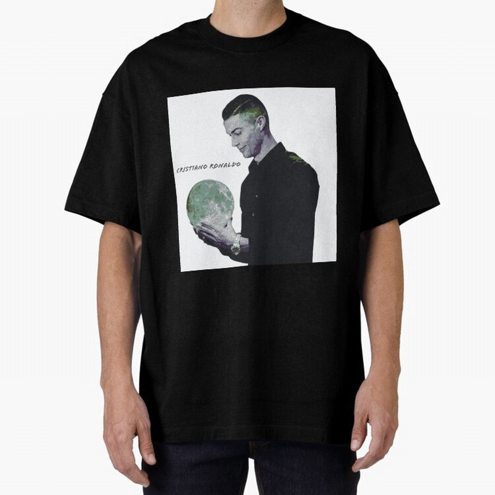 Cristiano Ronaldo art illustration. Cristiano Ronaldo sketch art Oversized T-Shirt Feel Global Football Passion for FIFA World Cup 2026 Group Stage, Featuring Haaland and Mbappe, Netherlands, Worldwide Fan Energy, Dramatic Goals, Stadium Lights and