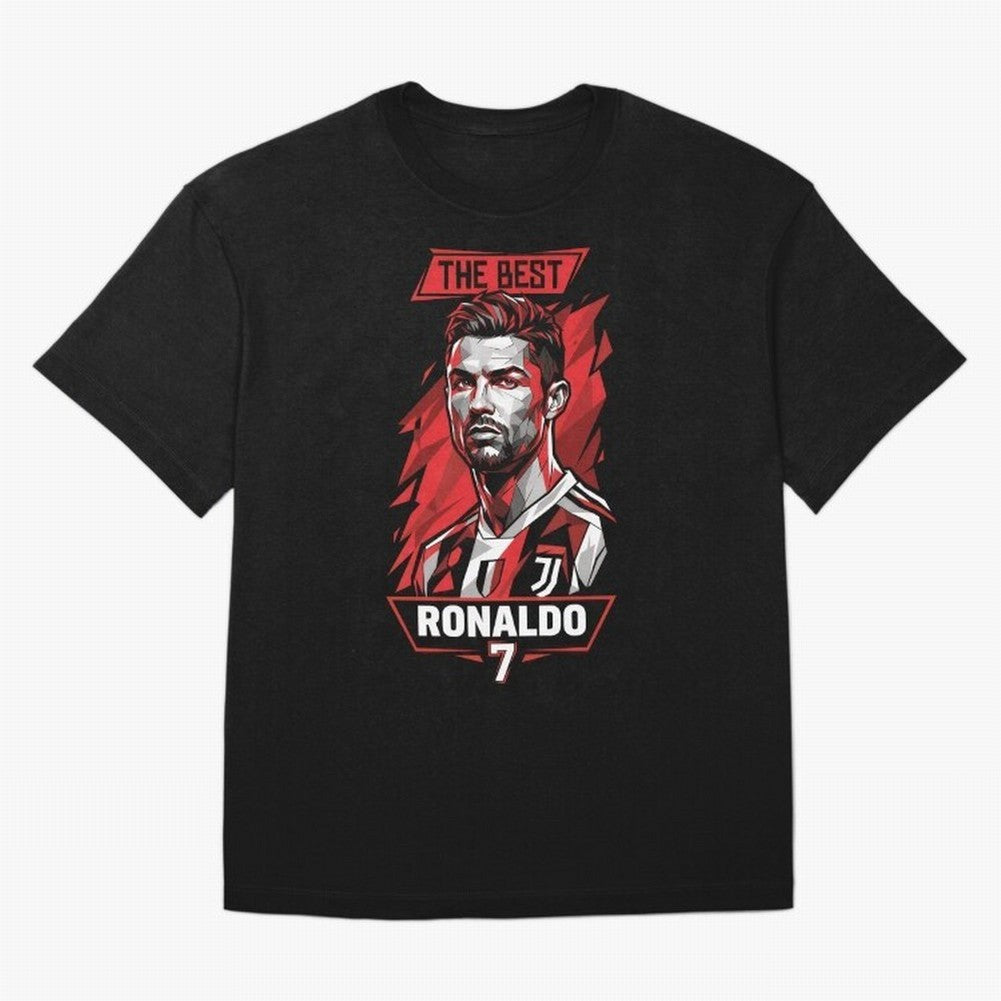 Cristiano Ronaldo CR7 Geometric Vector Portrait Oversized T-Shirt Experience the Global Stage of FIFA World Cup 2026 USA Canada Mexico for Fans of Messi, CR7 and Mbappe and Portugal, Bringing Match Day Excitement, Supporter Culture, Golden Goals