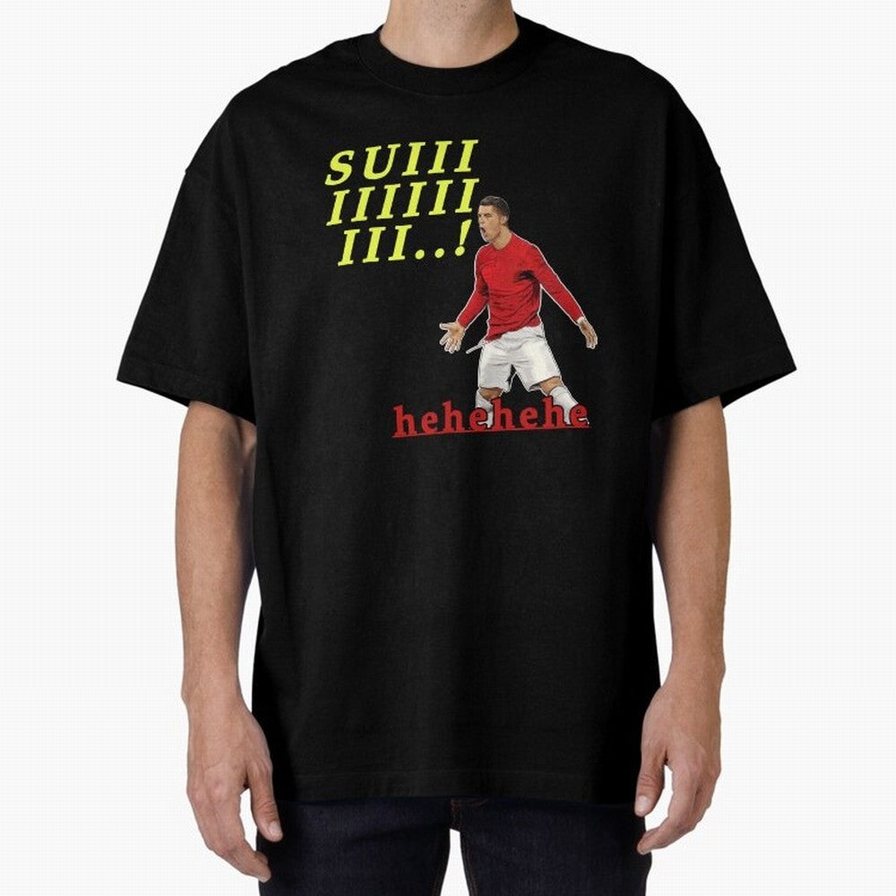 Hehehe suiii !! Cristiano ronaldo goal Oversized T-Shirt Join Supporters Worldwide for FIFA World Cup 2026 Driven by CR7 and Messi, Argentina, France and Brazil Energy, Classic Soccer Heritage, Championship Pressure, Fan Loyalty and International