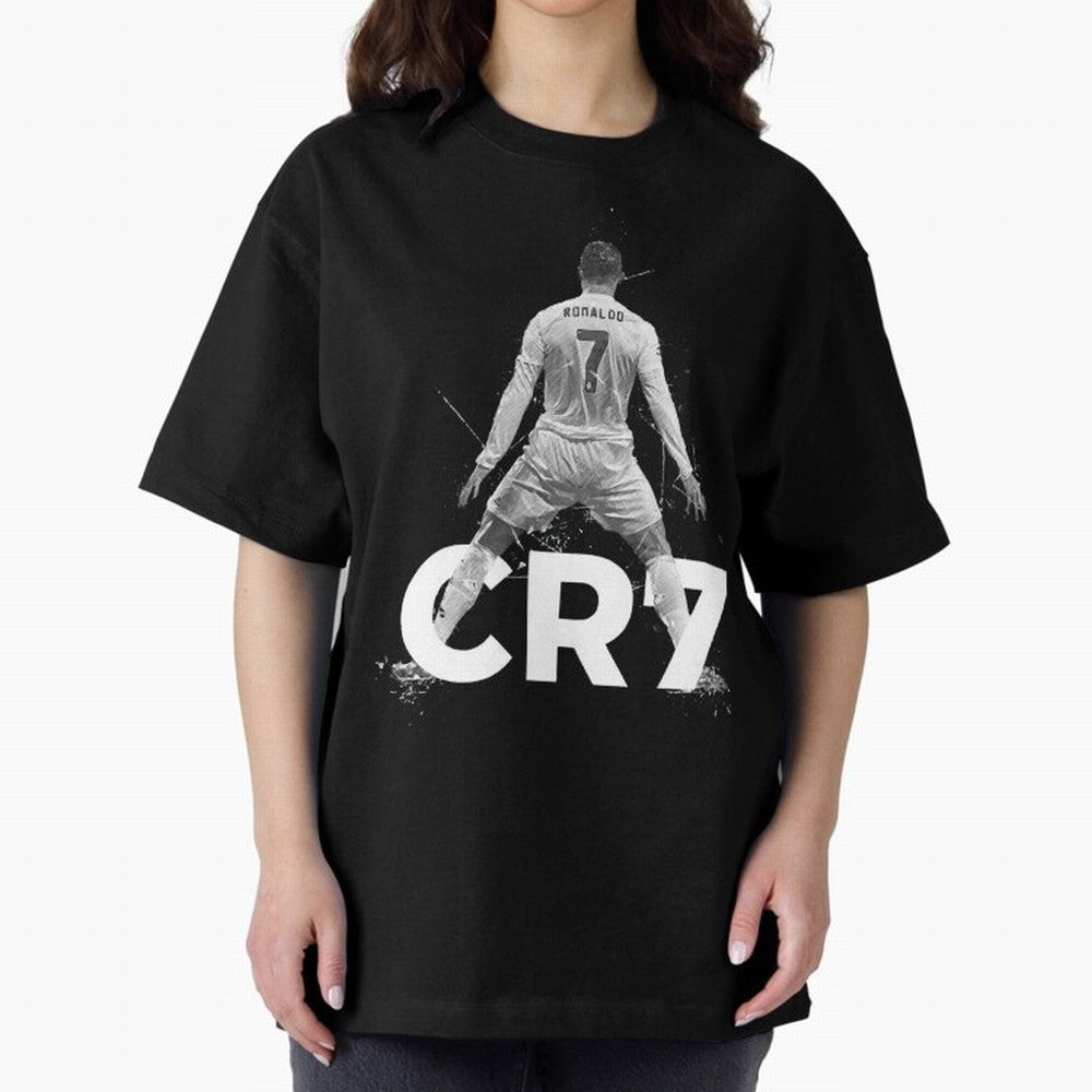 Cristiano Ronaldo Oversized T-Shirt Stand with Match Day Hype around FIFA World Cup 2026 Group Stage, CR7 and Messi, Argentina and Brazil, Global Supporter Spirit, Legendary Goals, National Colors and Tournament Celebration; Made for Die Hard