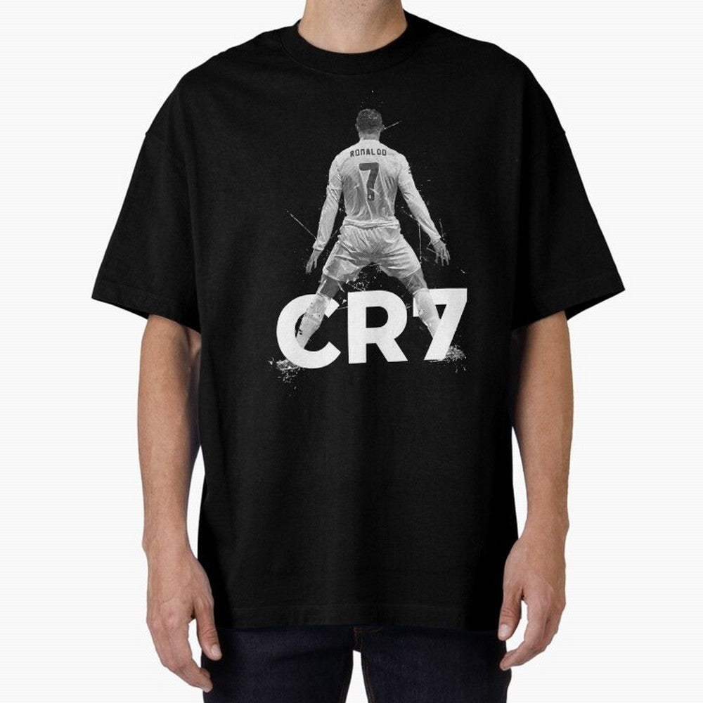 Cristiano Ronaldo Oversized T-Shirt Stand with Match Day Hype around FIFA World Cup 2026 Group Stage, CR7 and Messi, Argentina and Brazil, Global Supporter Spirit, Legendary Goals, National Colors and Tournament Celebration; Made for Die Hard